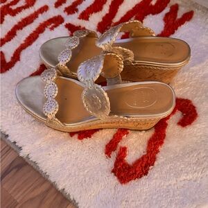 Jack Rogers wedged. Worn one time. No flaws, like new.